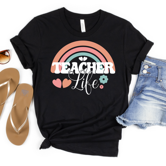 Teacher Life Pastel Rainbow - MariROsa Craft Shop