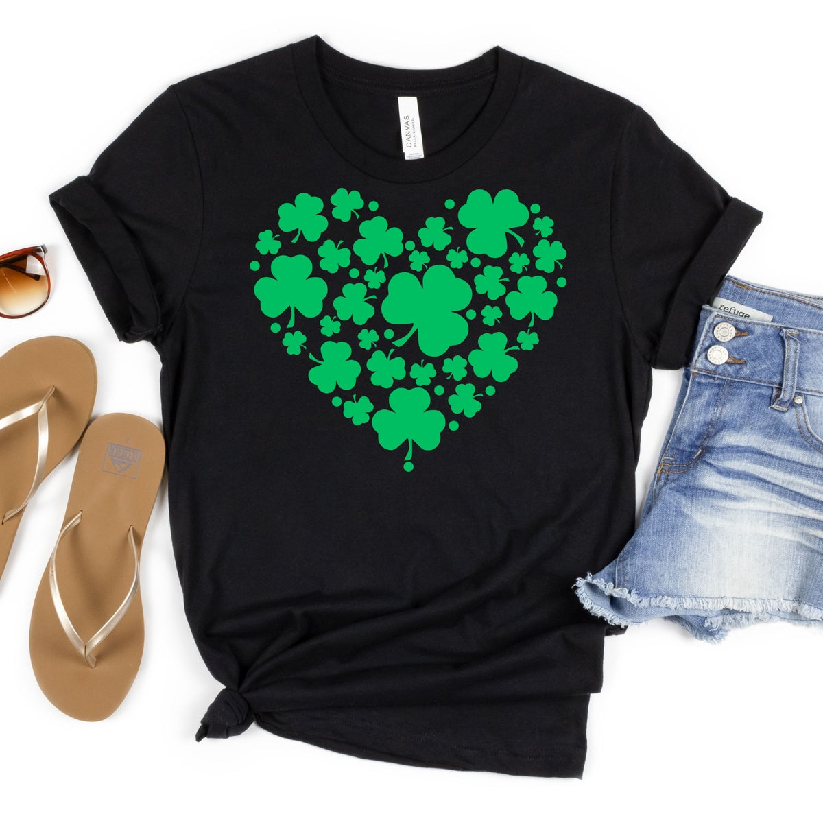 Shamrock Heart Tee - MariROsa Craft Shop