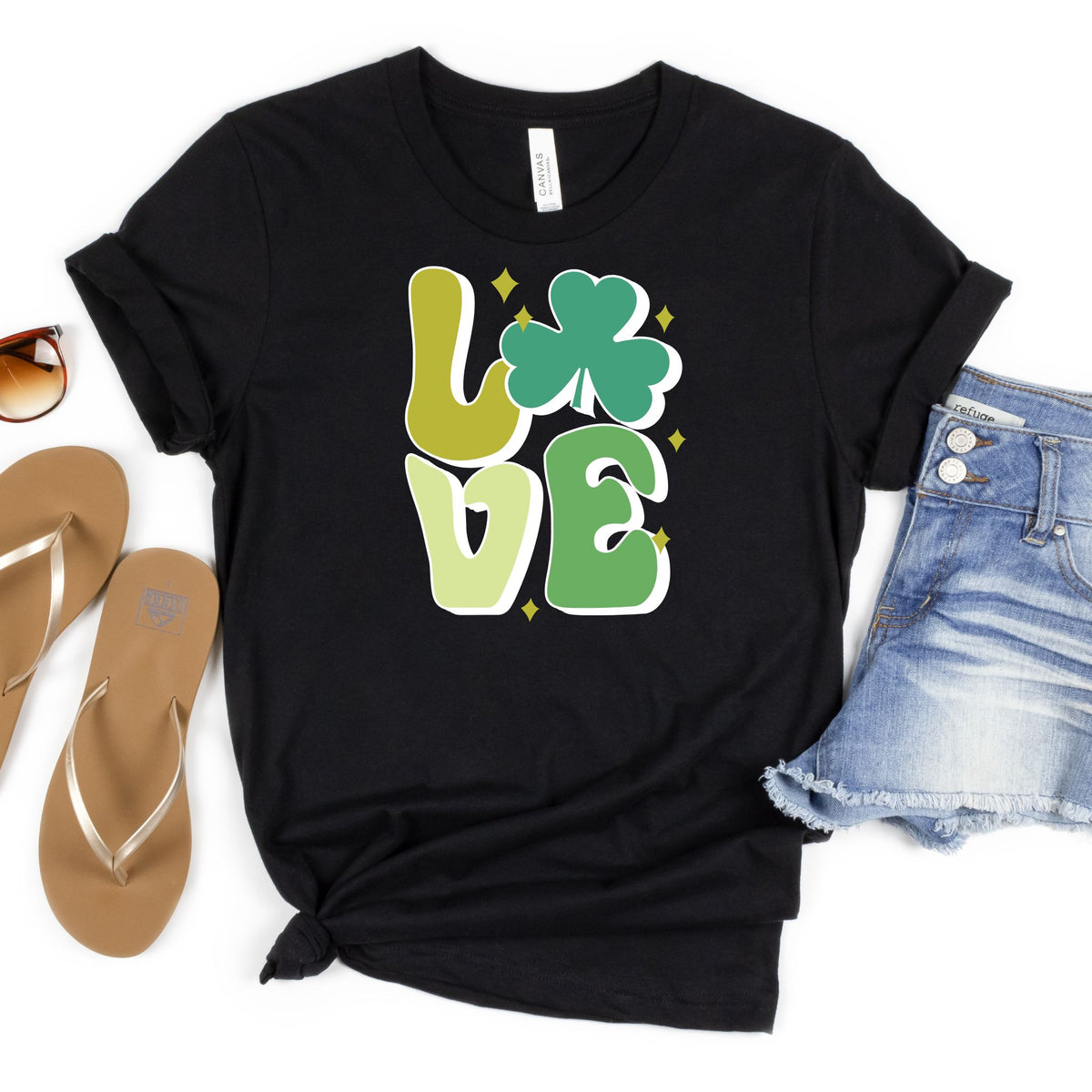 LOVE Shamrock Tee - MariROsa Craft Shop