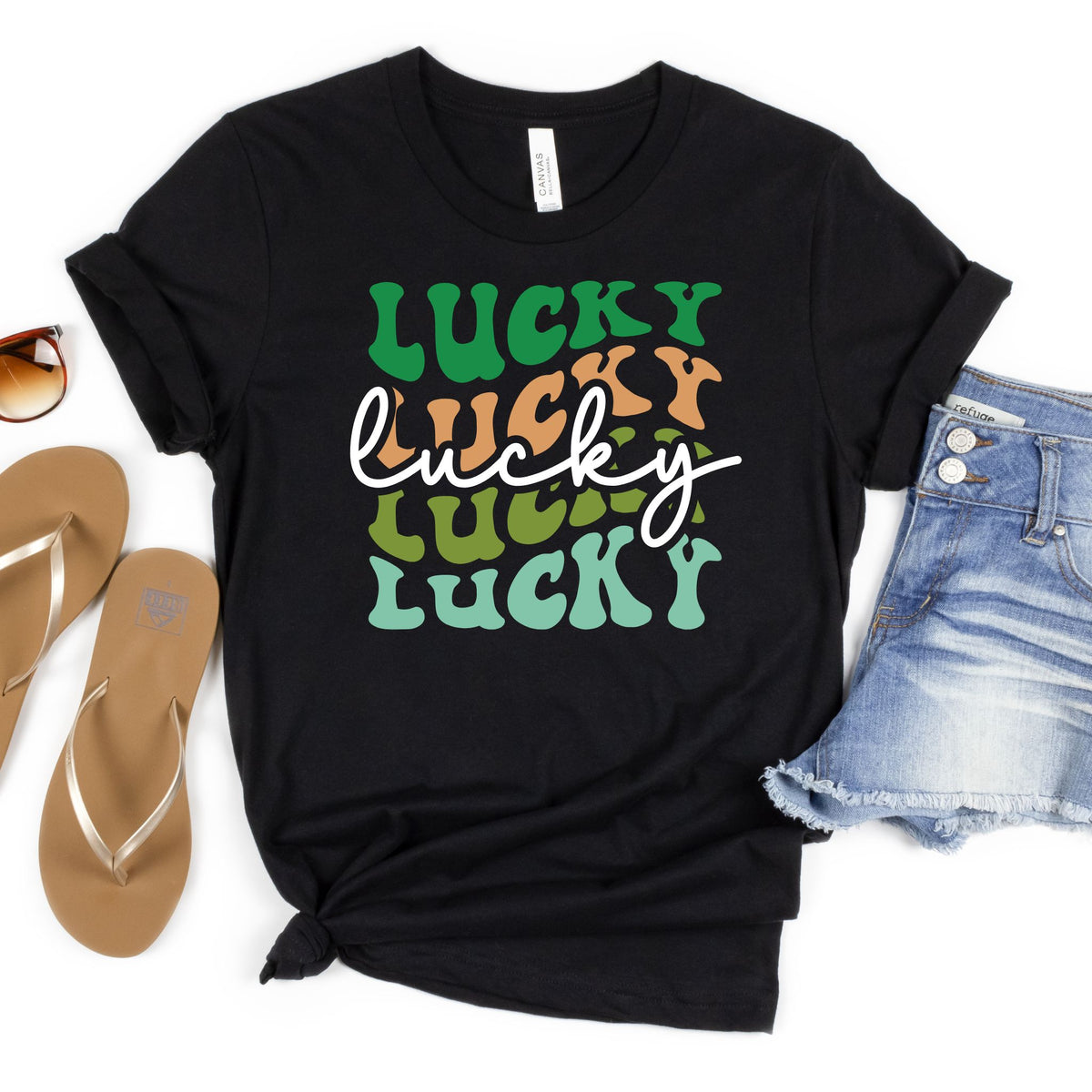 Lucky Script Tee - MariROsa Craft Shop