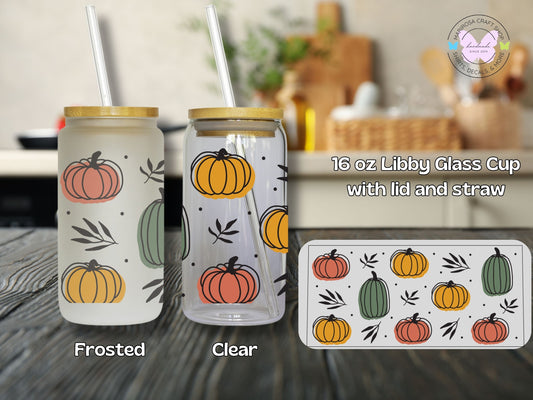 Boho Pumpkin Libby Glass - MariROsa Craft Shop