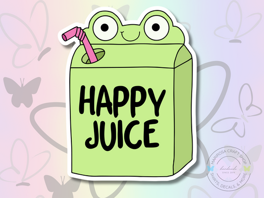Happy Juice Frog Sticker - MariROsa Craft Shop