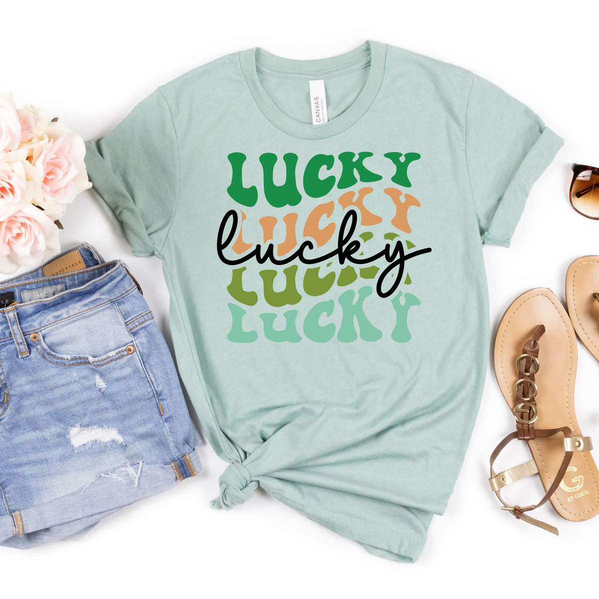 Lucky Script Tee - MariROsa Craft Shop
