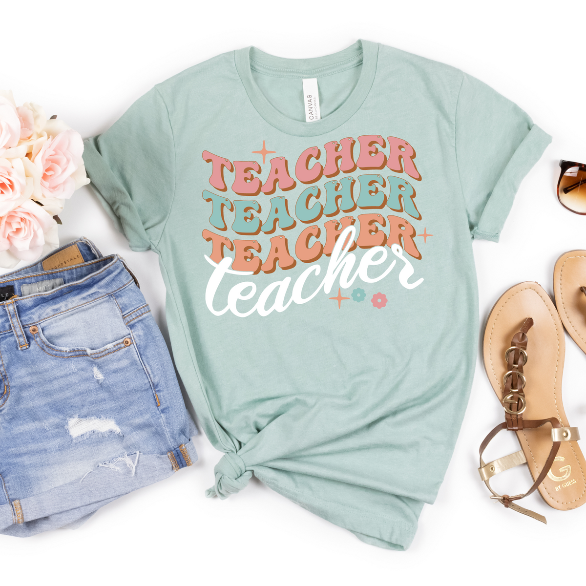 Repeat Teacher Pattern Tee - MariROsa Craft Shop