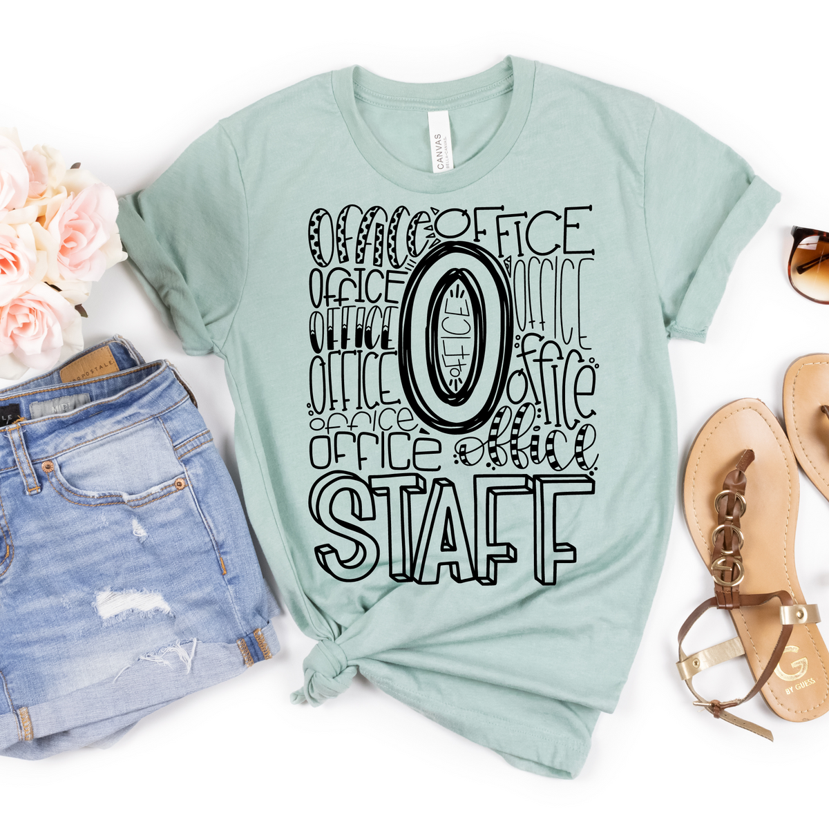 Office Staff Typography Design Tee - MariROsa Craft Shop