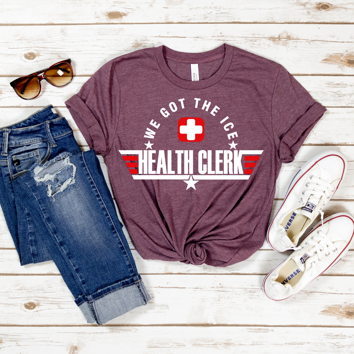 Health Clerk Tee - MariROsa Craft Shop
