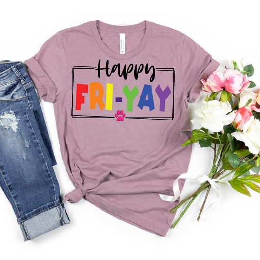 Happy FRI-YAY Paw Print - MariROsa Craft Shop