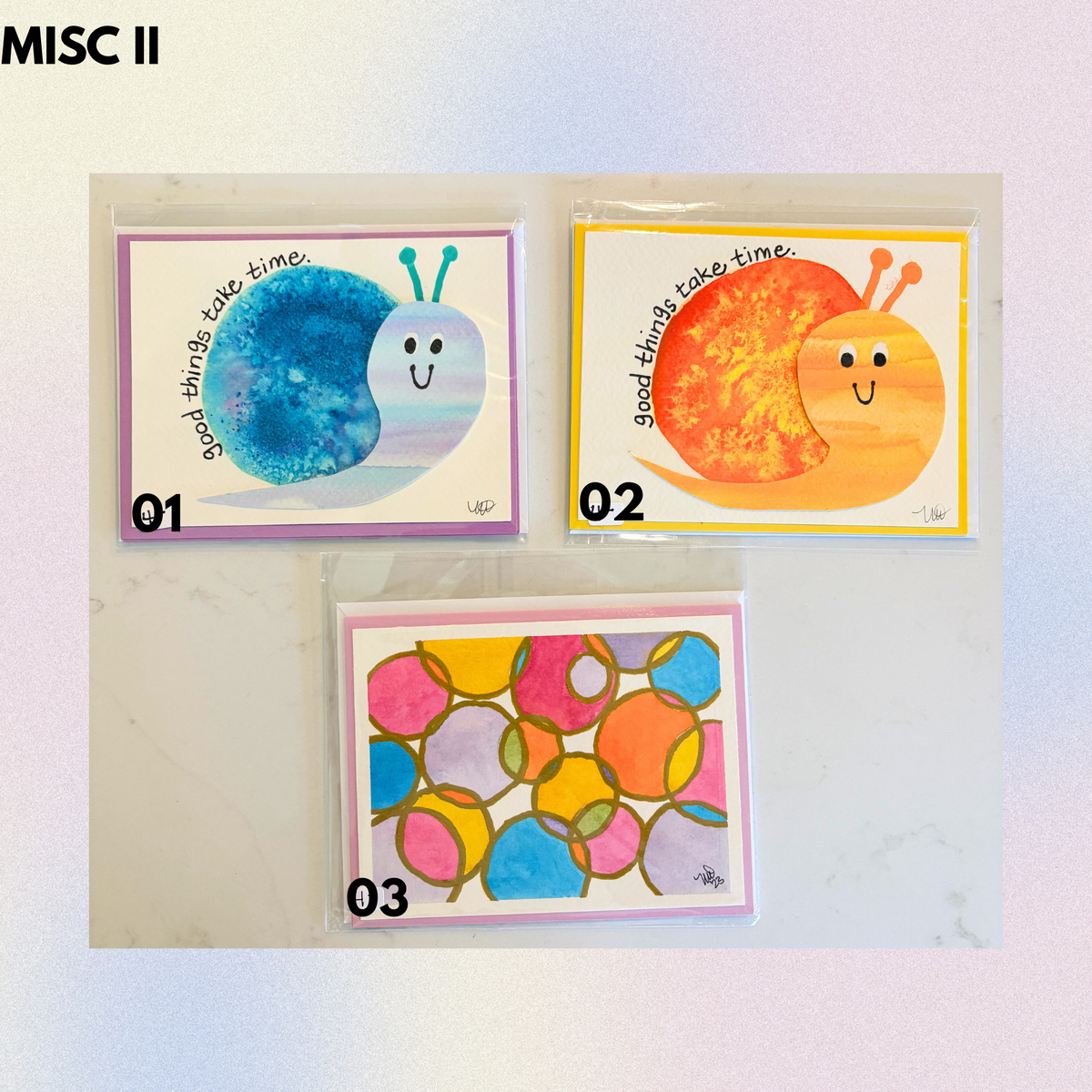 Assorted Designs: Hand-Painted Greeting Cards - MariROsa Craft Shop