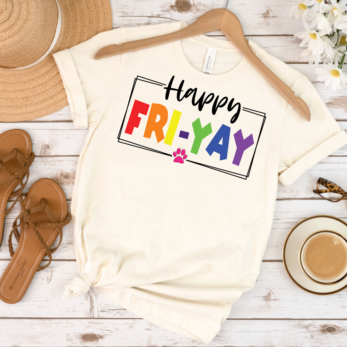 Happy FRI-YAY Paw Print - MariROsa Craft Shop