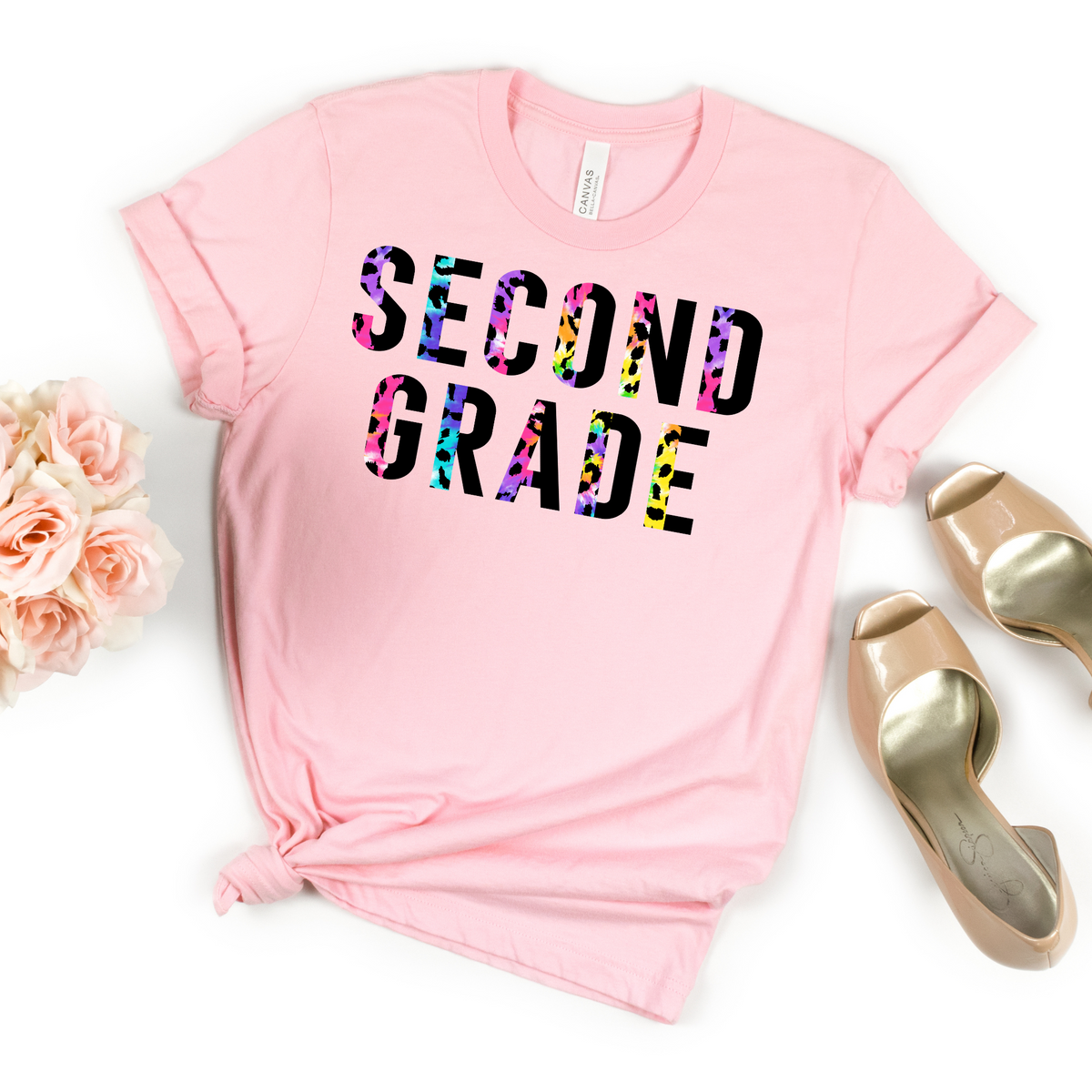 Tye Dye Leopard Print Grade Level Tee - MariROsa Craft Shop