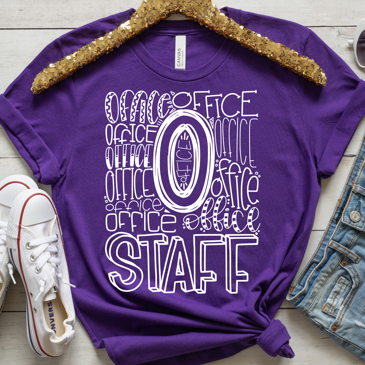 Office Staff Typography Design Tee - MariROsa Craft Shop
