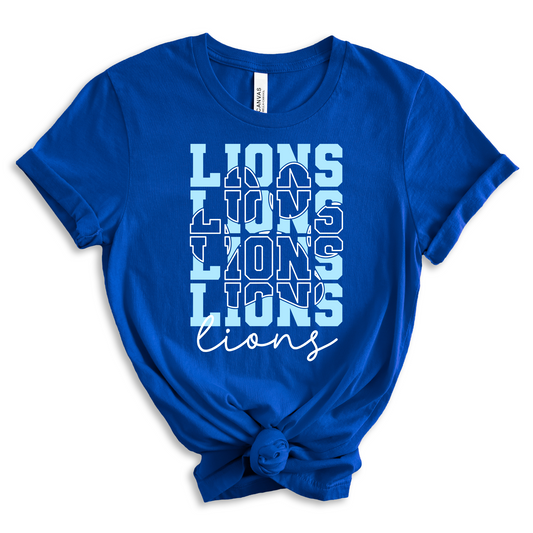 LIONS Script and Paw Tee - MariROsa Craft Shop
