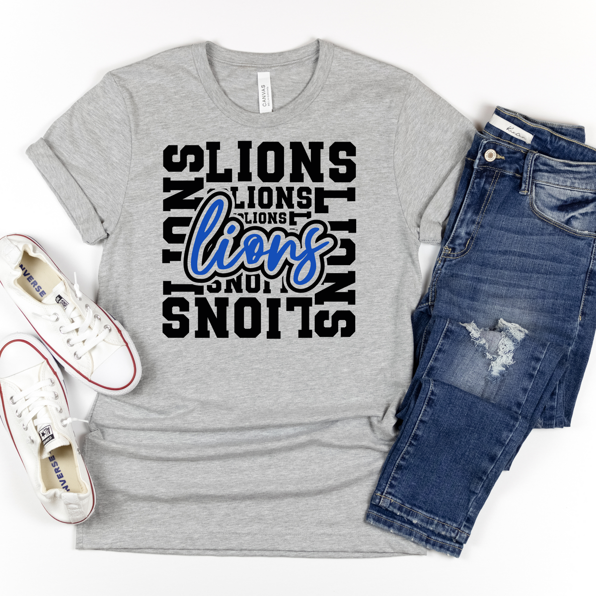 LIONS Typography Tee - MariROsa Craft Shop