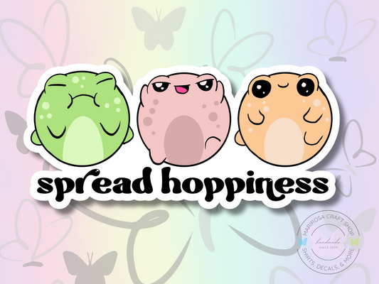 Spread Hoppiness Frog Sticker - MariROsa Craft Shop