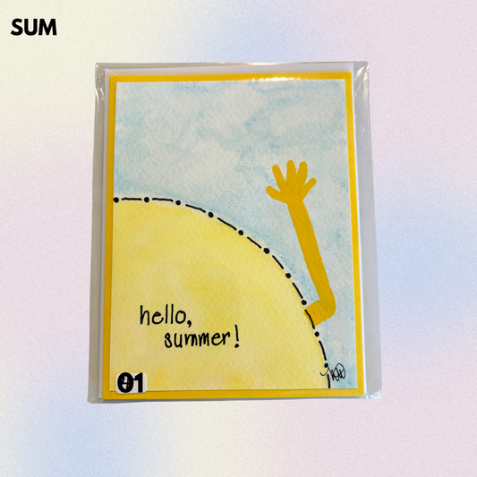 Summer Hand-Painted Greeting Cards - MariROsa Craft Shop