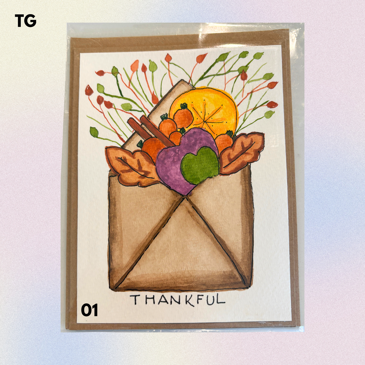 Thanksgiving Hand-Painted Greeting Cards - MariROsa Craft Shop