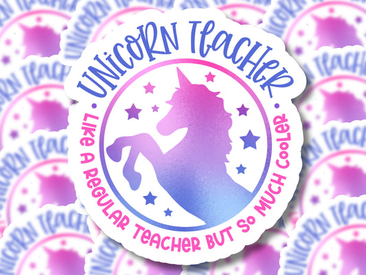 Unicorn Teacher Sticker - MariROsa Craft Shop