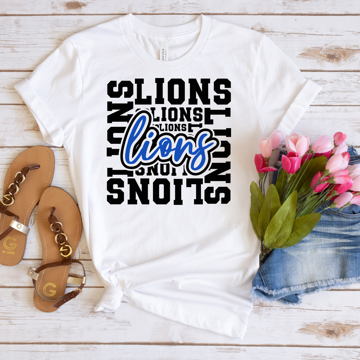 LIONS Typography Tee - MariROsa Craft Shop