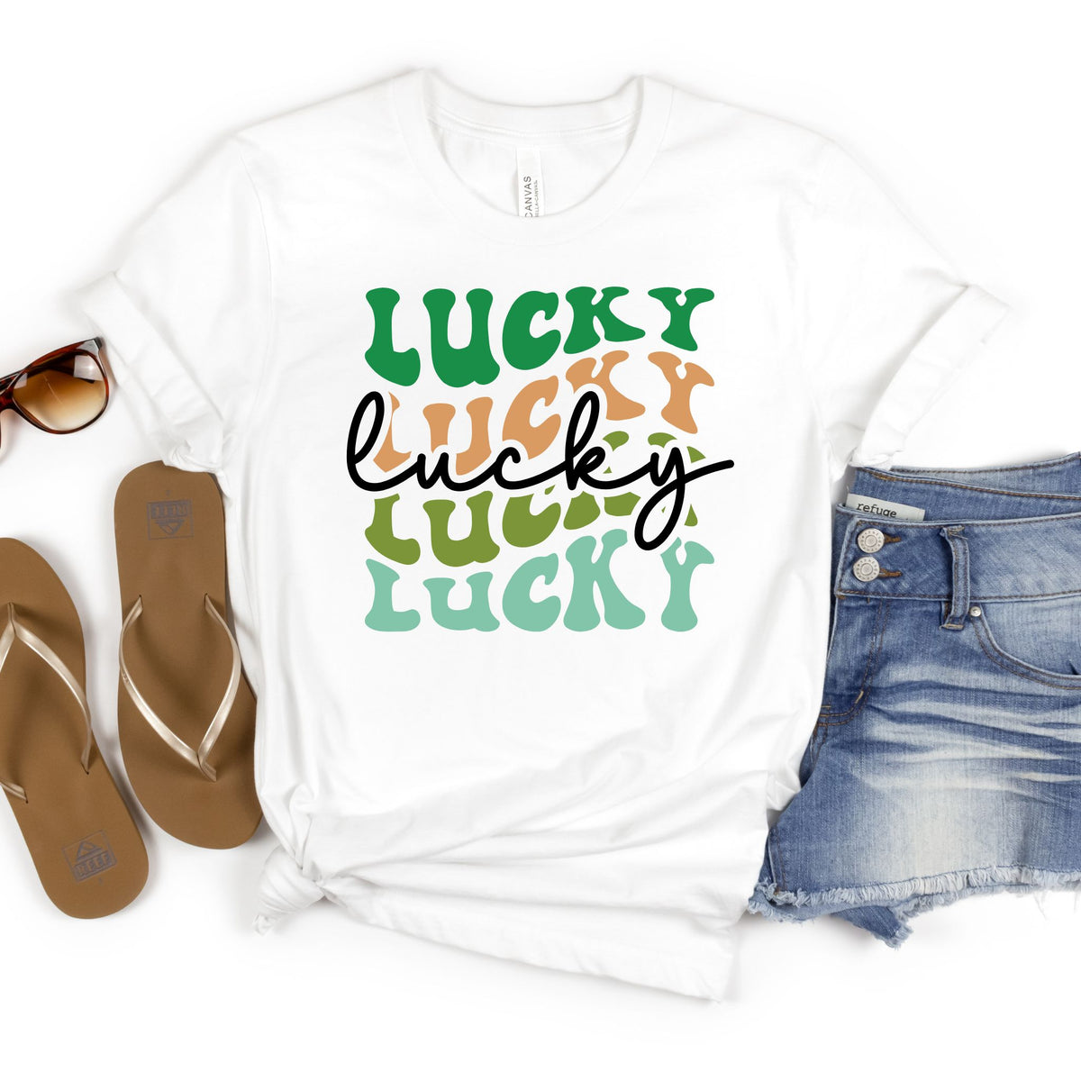 Lucky Script Tee - MariROsa Craft Shop