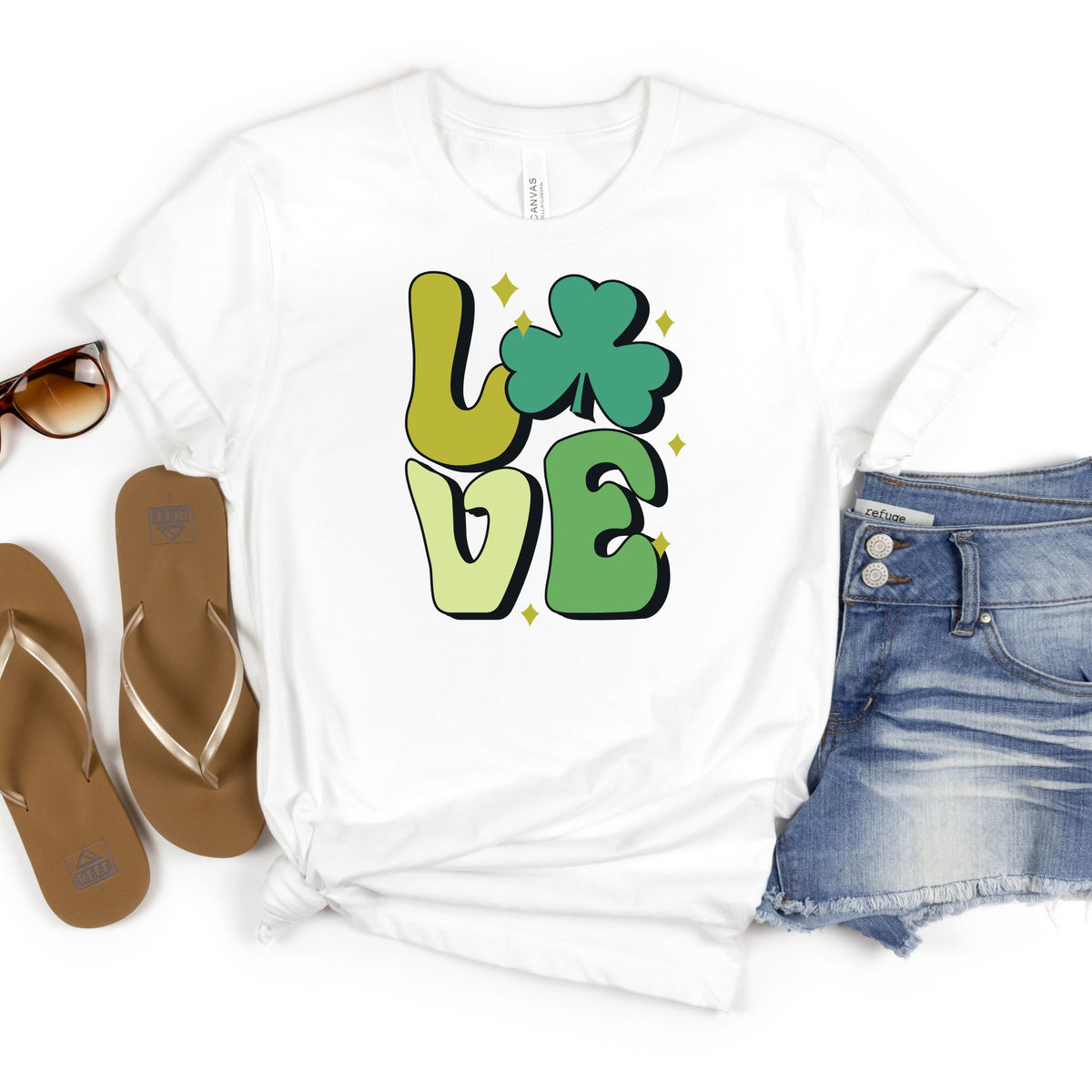 LOVE Shamrock Tee - MariROsa Craft Shop