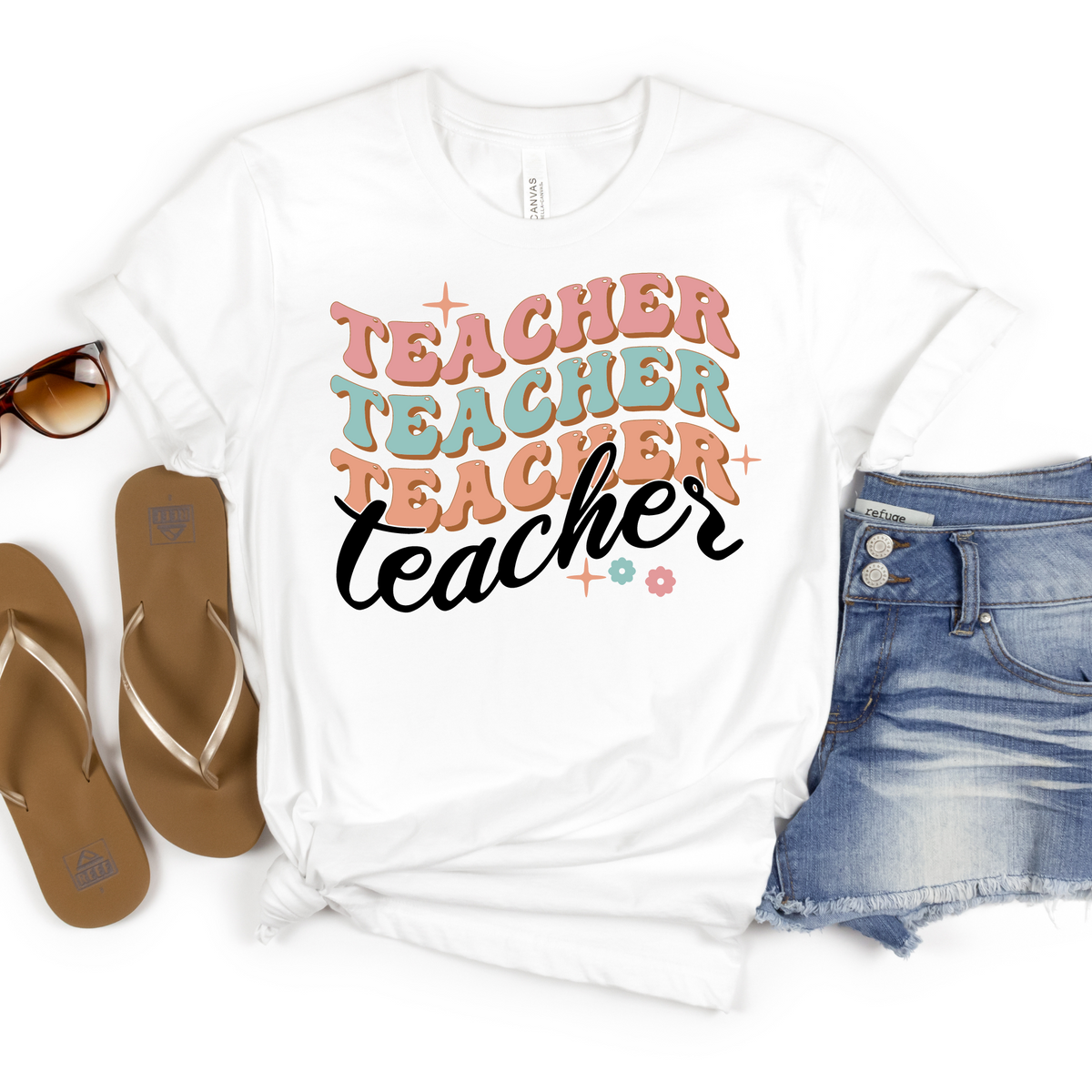 Repeat Teacher Pattern Tee - MariROsa Craft Shop