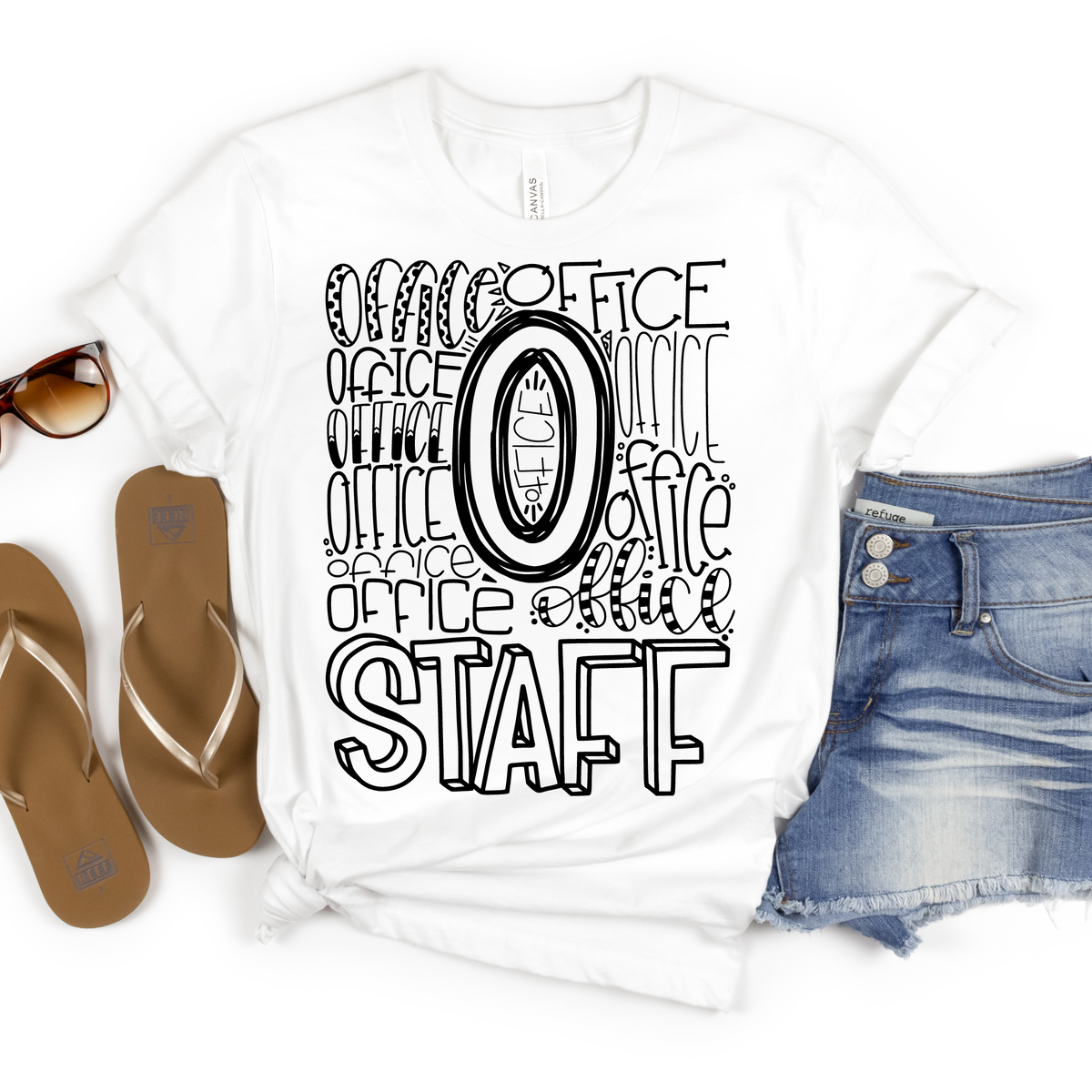Office Staff Typography Design Tee - MariROsa Craft Shop