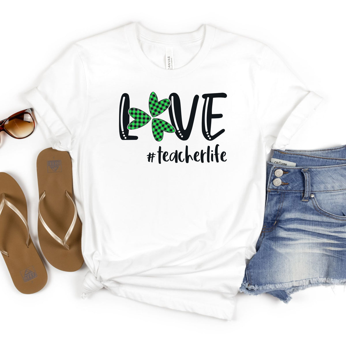 Love #teacherlife Shamrock Tee - MariROsa Craft Shop