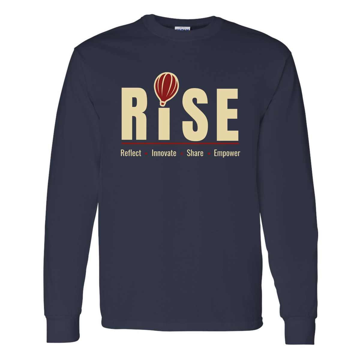RISE TVUSD Navy Long Sleeve T-Shirt