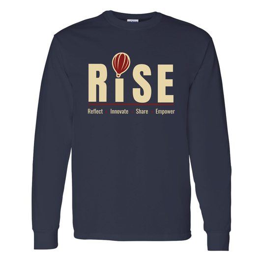 RISE TVUSD Navy Long Sleeve T-Shirt