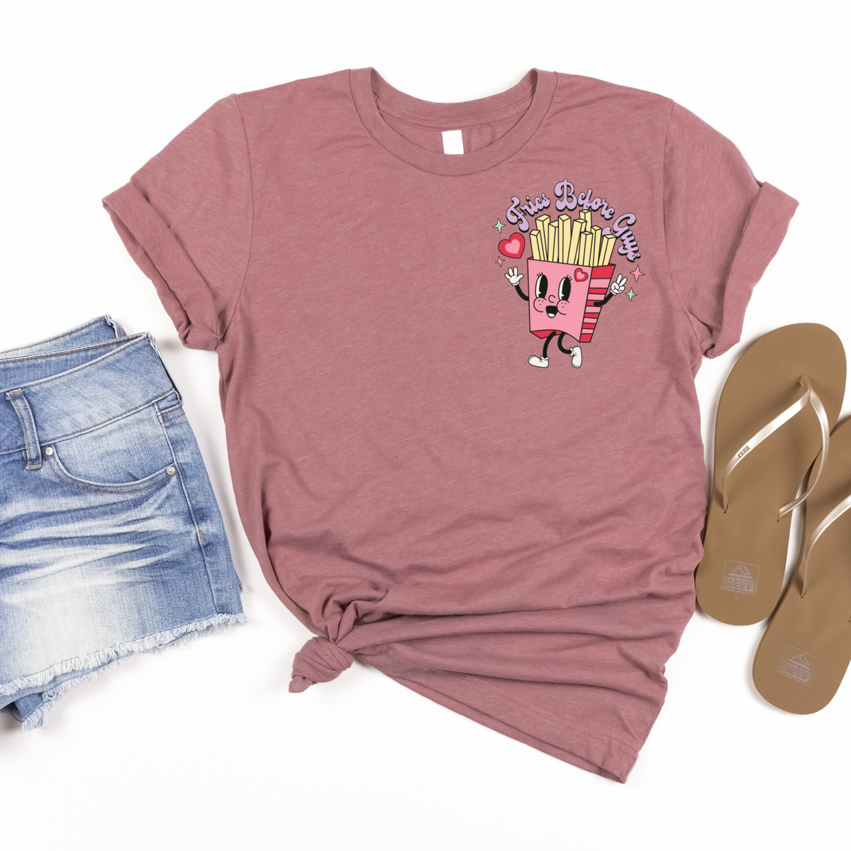 Fries before Guys Pocket Tee - MariROsa Craft Shop
