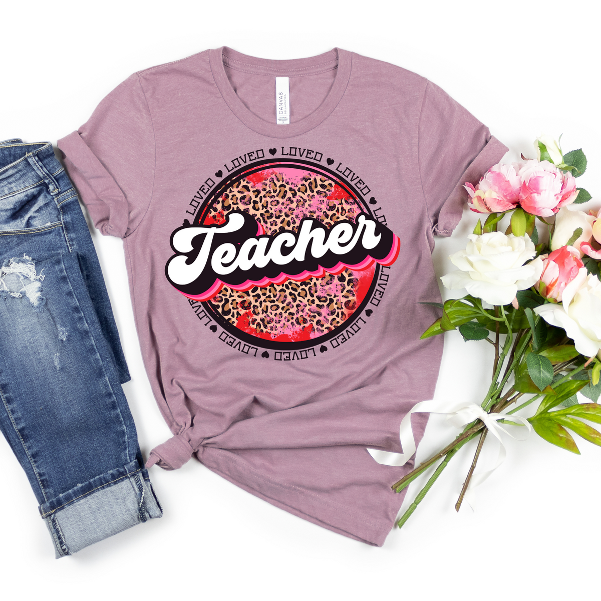 Teacher Loved Leopard Print - MariROsa Craft Shop