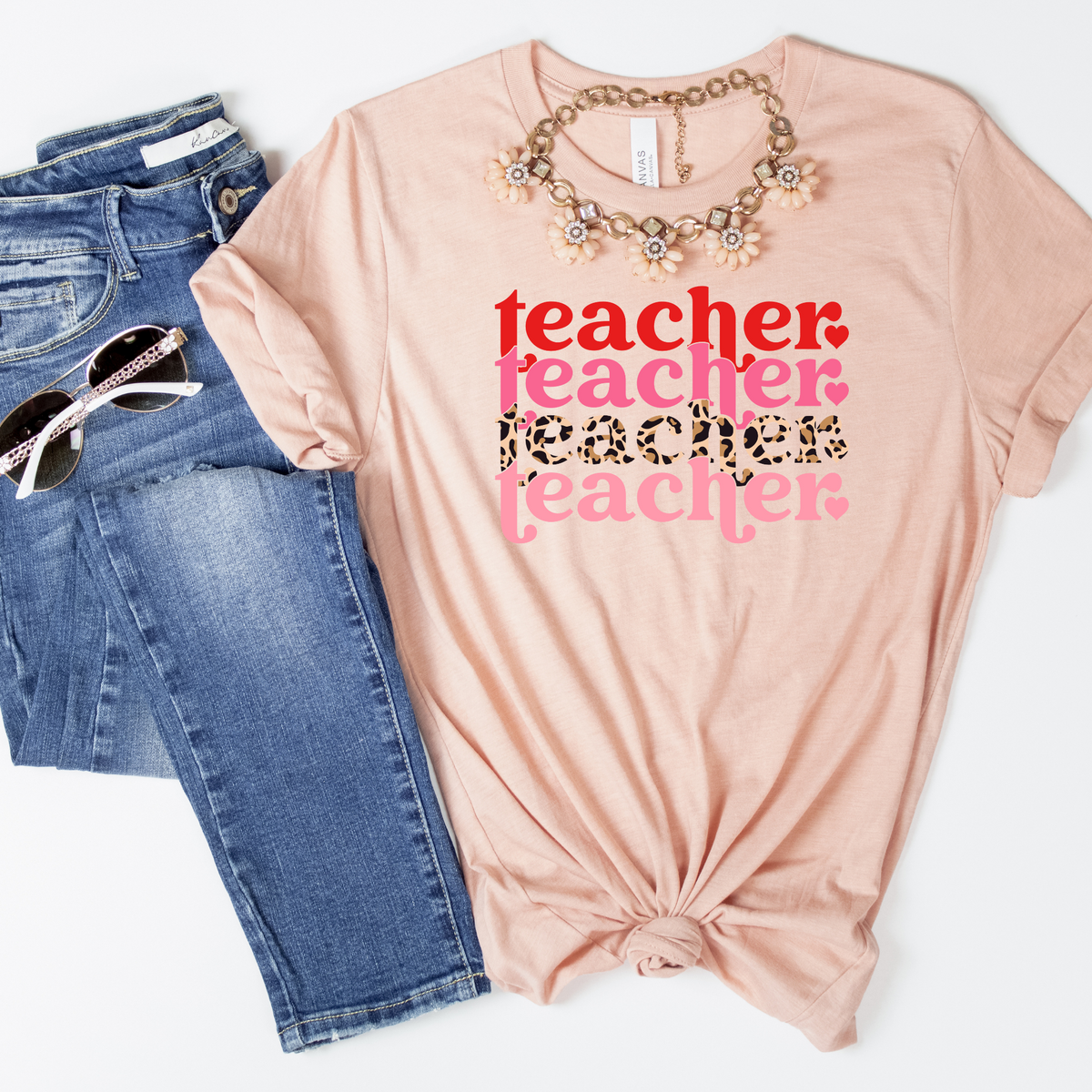 Teacher Repeating Pattern Leopard Print - MariROsa Craft Shop