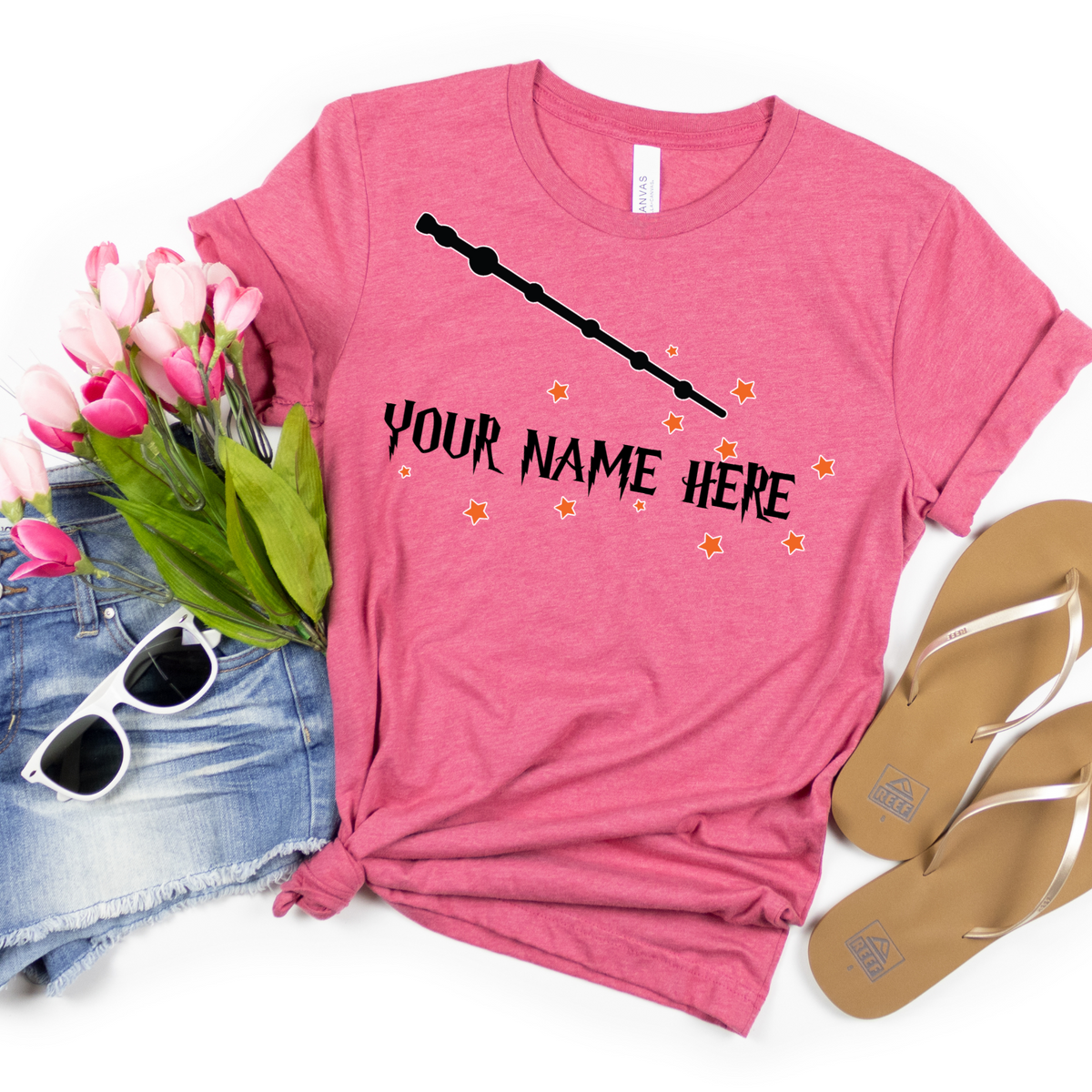 Personalized Name Wand Wizard Shirt - MariROsa Craft Shop
