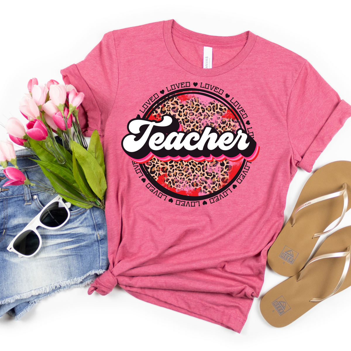 Teacher Loved Leopard Print - MariROsa Craft Shop